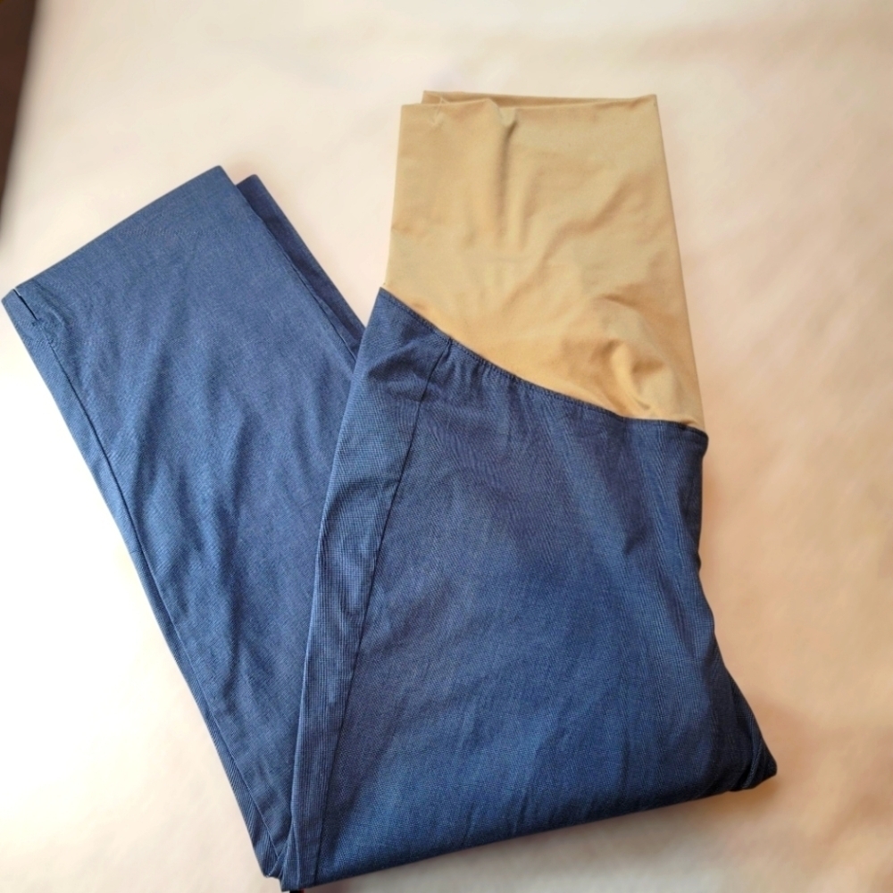 Loft Maternity Blue Stretch Straight Leg Dress Pant Sz 14M - Picture 1 of 4